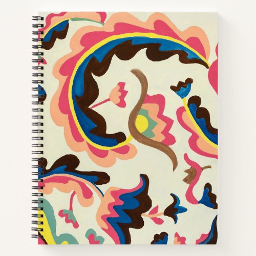 Colorful Vintage Pattern Spiral Notebook 