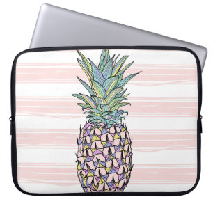 Colorful vintage pineapple laptop sleeve