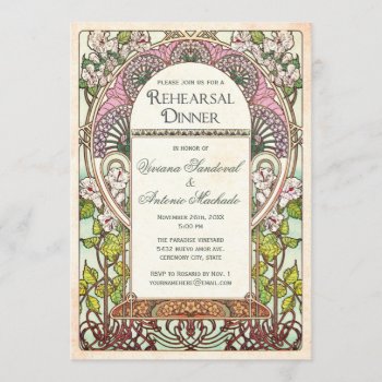 Colorful Vintage Rehearsal Dinner Invitations by Anything_Goes at Zazzle