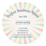 Colorful Vintage Retro Chic Trendy Unique Cool Classic Round Sticker