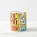 Colorful Vintage Rhode Island Map Mug<br><div class="desc">A vintage illustrated map of Rhode Island repurposed on a mug. It's sooo colorful!</div>