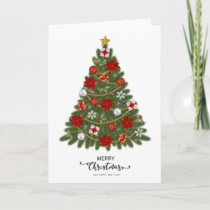 Colorful Vintage Rustic Merry Christmas Holiday Card