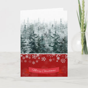Colorful Vintage Rustic Merry Christmas Holiday Card