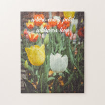 Colorful vintage style spring tulips 