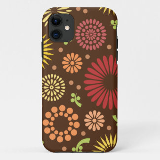 Colorful vintage sunflowers iPhone 11 case