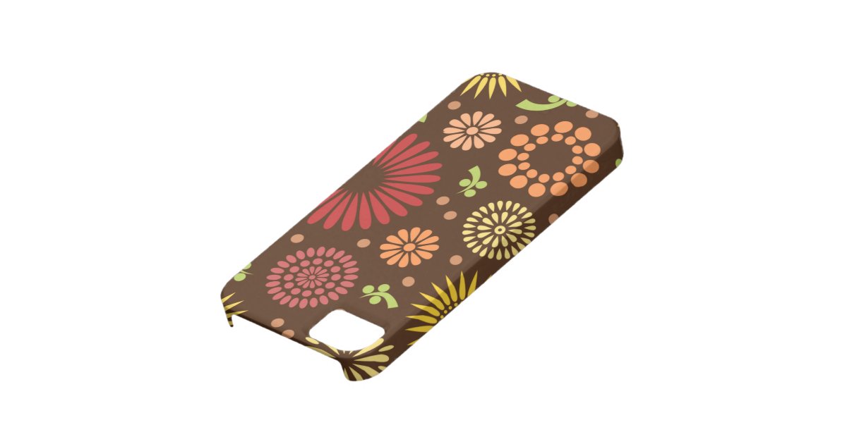 Colorful vintage sunflowers iPhone SE/5/5s case Zazzle
