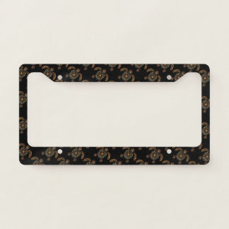 Colorful vintage turtle design license plate frame