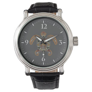 Colorful vintage turtle design watch