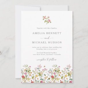 Colorful Vintage Wedding Invitation