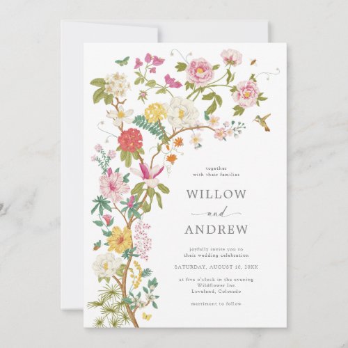 Colorful Vintage Wedding Invitation