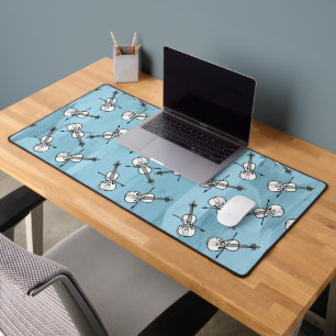 Colorful Violin Blocks Desk Mat