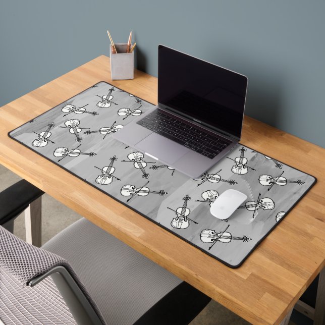 Colorful Violin Blocks Desk Mat (Office 2)