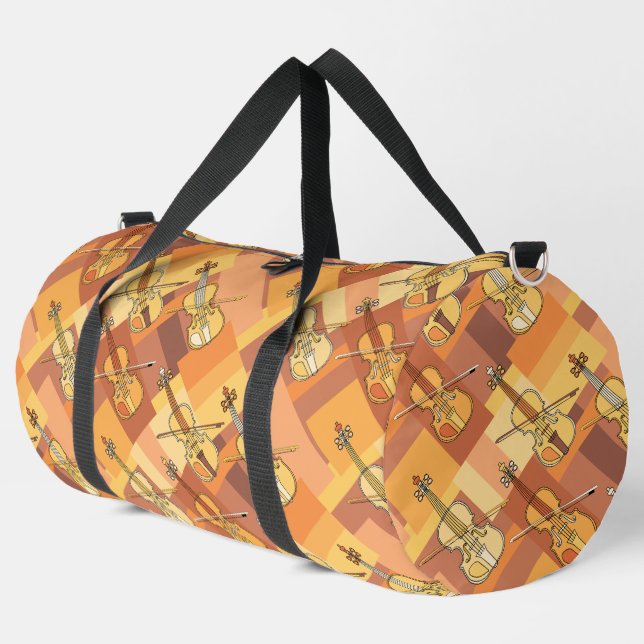 Colorful Violin Blocks Duffle Bag (Left Corner)