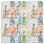 Colorful Violin Blocks Fabric