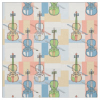 Colorful Violin Blocks Fabric