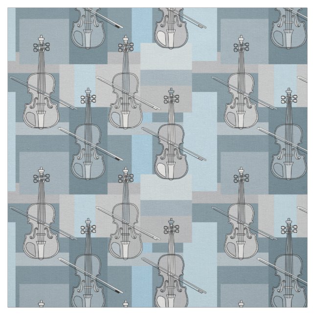 Colorful Violin Blocks Fabric (Swatch)