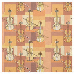 Colorful Violin Blocks Fabric