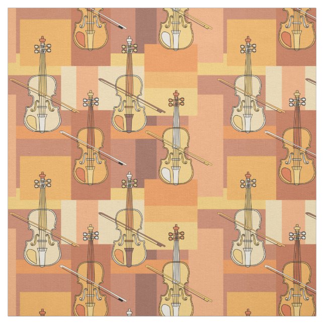 Colorful Violin Blocks Fabric (Swatch)