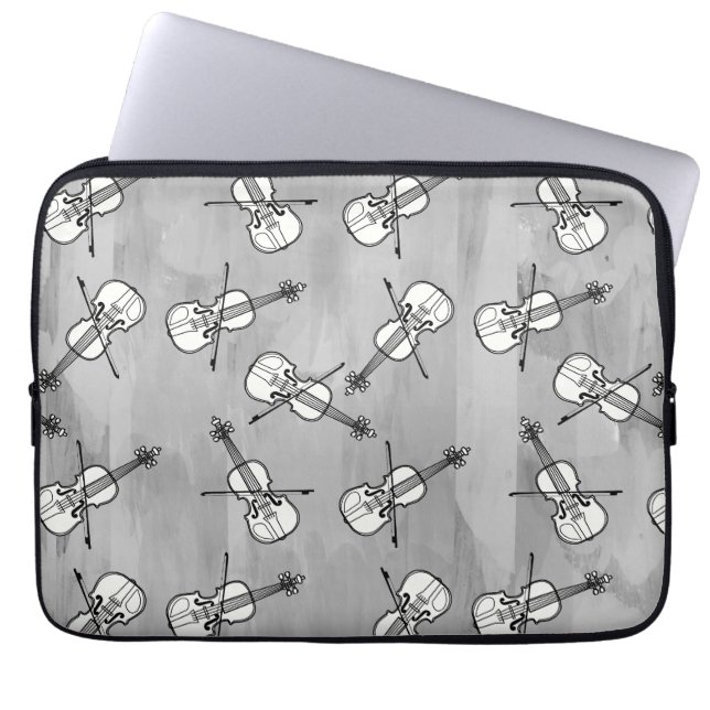 Colorful Violin Blocks Laptop Sleeve (Front)