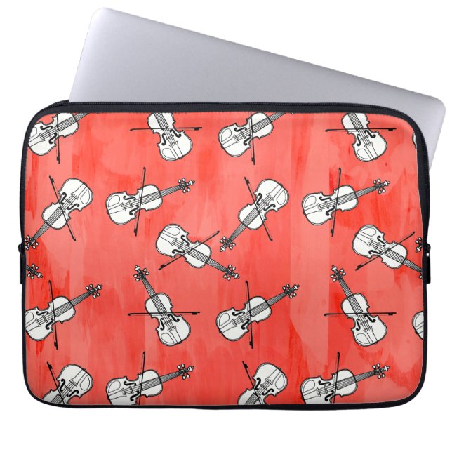 Colorful Violin Blocks Laptop Sleeve (Front)
