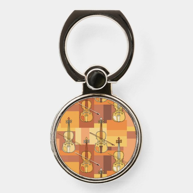 Colorful Violin Blocks Phone Ring Stand (Front)
