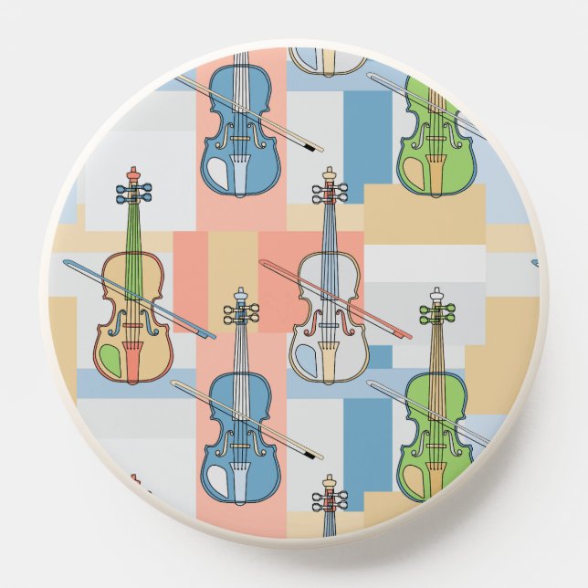 Colorful Violin Blocks PopSocket (Popsocket)