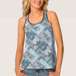 Colorful Violin Blocks Tank Top