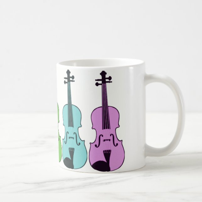 Colorful Violin Coffee Mug (Right)