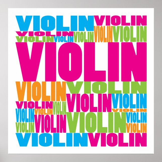 Colorful Violin Poster (Front)
