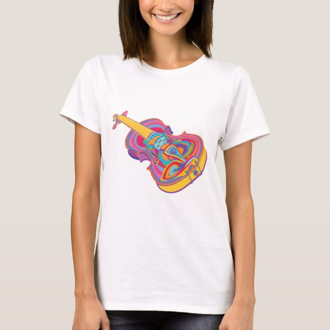 Colorful Violin T-Shirt (Front)