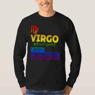 Colorful Virgo Zodiac Qualities T-Shirt