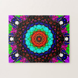 Colorful Visionary Mandala Jigsaw Puzzle