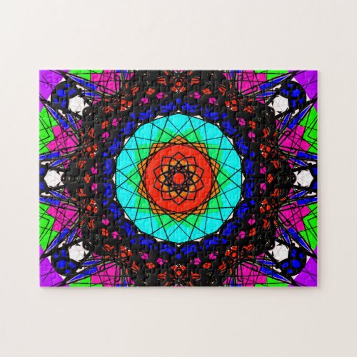 Colorful Visionary Mandala Jigsaw Puzzle