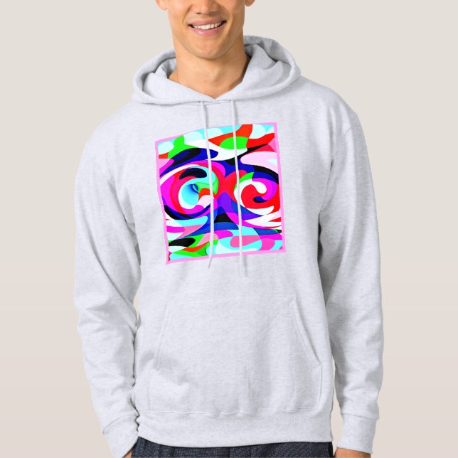 Colorful Vivid Abstractions Pattern Hoodie (Front)