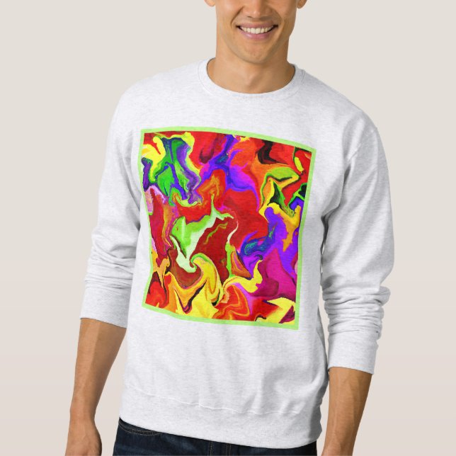 Colorful Vivid Abstractions Pattern Sweatshirt (Front)