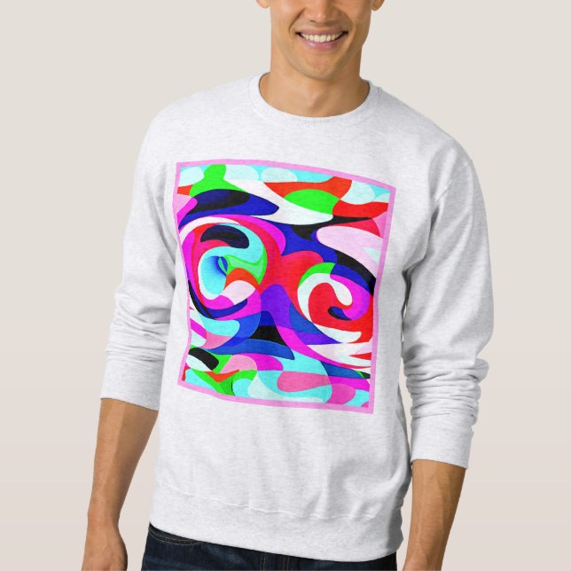 Colorful Vivid Abstractions Pattern Sweatshirt (Front)