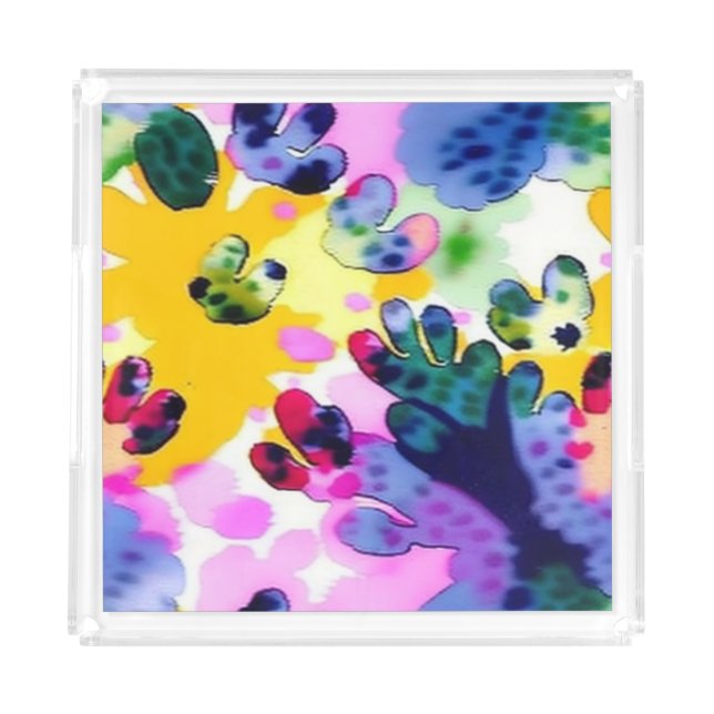 Colorful vivid design  acrylic tray (Front)