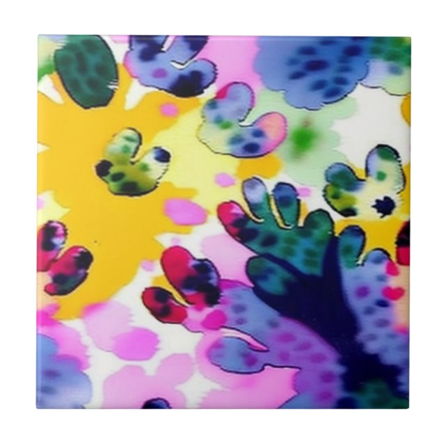 Colorful vivid design  ceramic tile (Front)