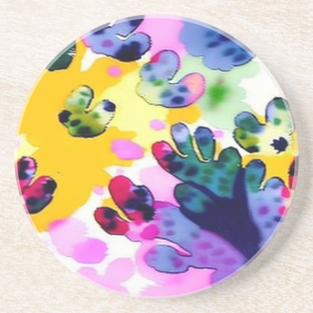Colorful vivid design  coaster (Front)