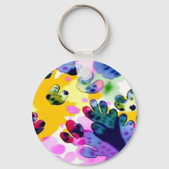 Colorful vivid design  keychain (Front)