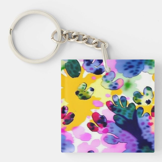 Colorful vivid design  keychain (Front)