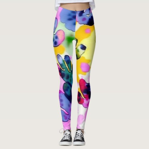 Colorful vivid design  leggings