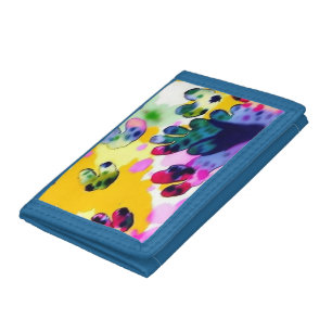 Colorful vivid design trifold wallet
