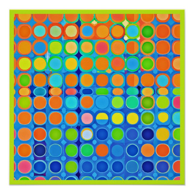 Colorful Vivid Elegance Stylish Pattern Poster (Front)