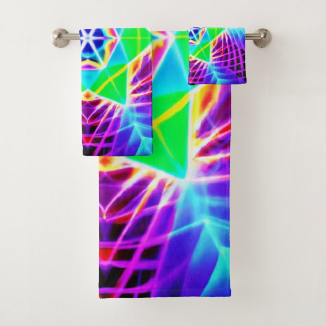 Colorful Vivid Pattern Bath Towel Set (Insitu)