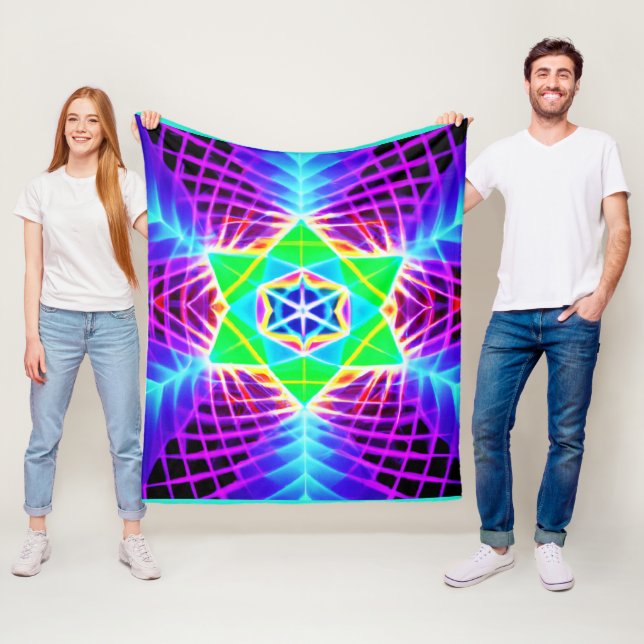 Colorful Vivid Pattern Fleece Blanket (In Situ)