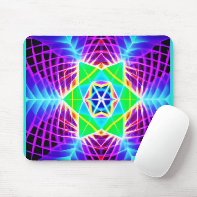 Colorful Vivid Pattern Mouse Pad (With Mouse)