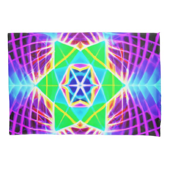 Colorful Vivid Pattern Pillow Case (Front)