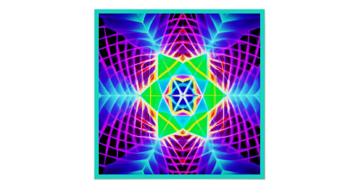 Colorful Vivid Pattern Poster | Zazzle