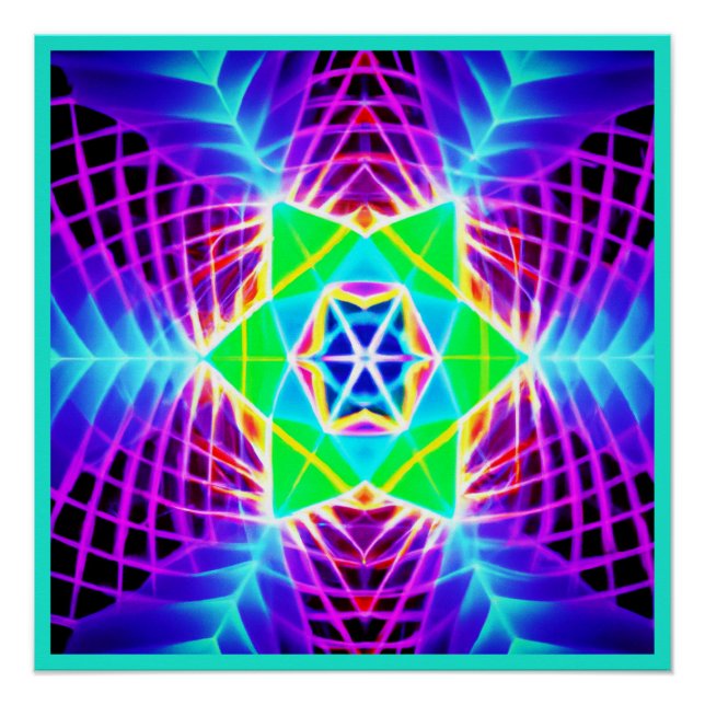 Colorful Vivid Pattern Poster (Front)